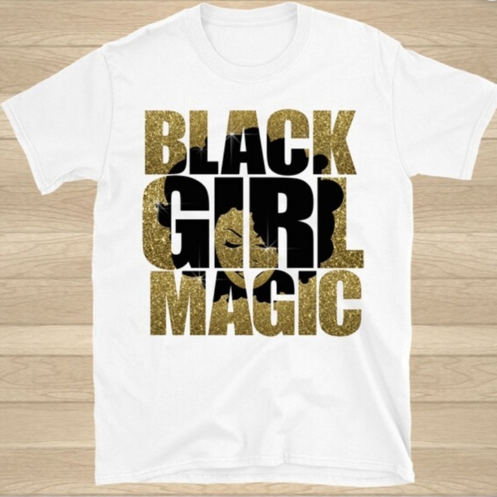 Black Girl Magic GLITTERED Tee